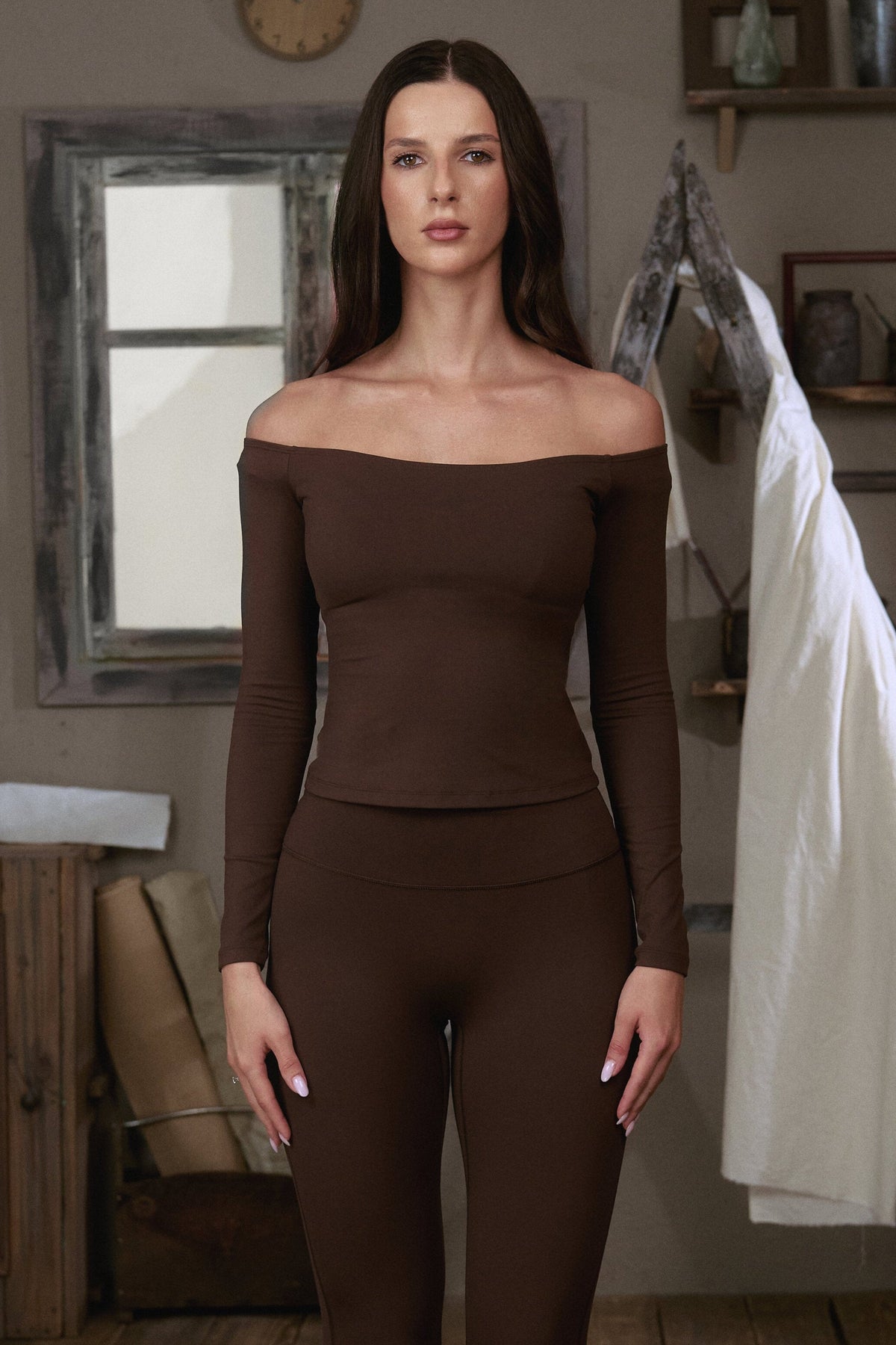 Off-Shoulder Long Sleeve